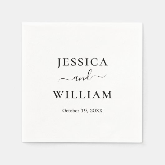 Minimalistisch und elegant serviette (Vorderseite)