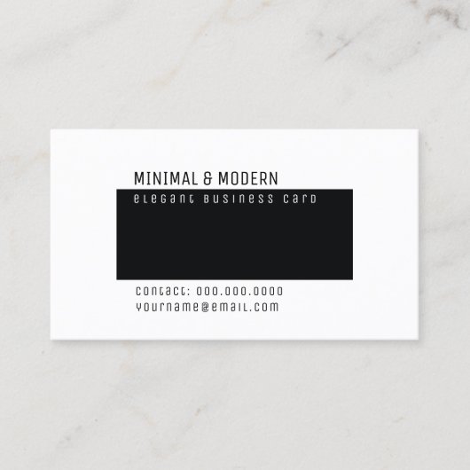 minimalistisch und modern elegant minimalistisch visitenkarte (Vorderseite)