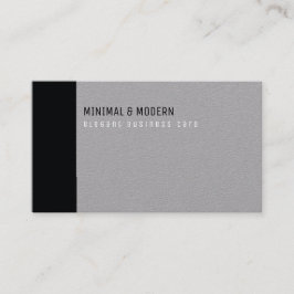minimalistisch und modern elegant schwarz/grau visitenkarte