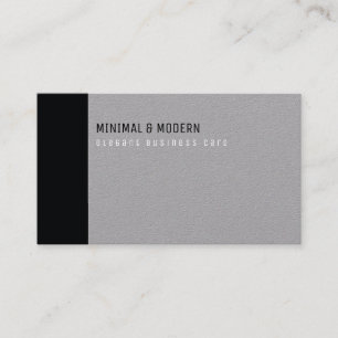 minimalistisch und modern elegant schwarz/grau visitenkarte