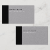 minimalistisch und modern elegant schwarz/grau visitenkarte (Vorne/Hinten)