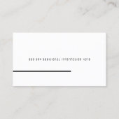 minimalistisch und modern, elegant und minimalisti visitenkarte (Rückseite)