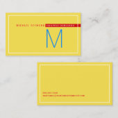 Minimalistisch und modern, Grafikdesigner gelb Visitenkarte (Vorne/Hinten)