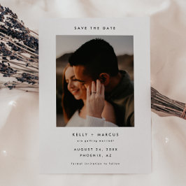 Minimalistisch und modern, kundenspezifisch 2-Foto Save The Date