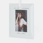 Minimalistisch und modern | Leichtes und Verheirat Ornament Aus Glas (Vorderseite links)