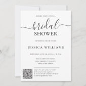 Minimalistisch und modern mit QR Code Brautparty Einladung (Vorderseite)