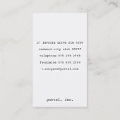 Minimalistisch und modern visitenkarte (Rückseite)