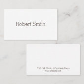 Minimalistisch und sauber (dunkelgrau) visitenkarte (Vorne/Hinten)