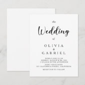 Minimalistisch und stilvoll. Moderne Kalligrafie Einladung (Vorne/Hinten)