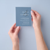 Minimalistisch und stilvoll. Typografie Blue Weddi Flyer (Gruppe)