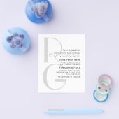 Minimalistisch und stilvoll. Typografie-Monogramm- Flyer (Einzeln)