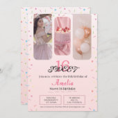 Minimalistisch und Süssen süß 16 Einladung (Vorne/Hinten)