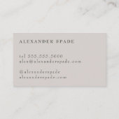 Minimalistisch und Timeless: Die Karte des (Rückseite)