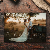 Minimalistisch Unser erstes Foto zu Weihnachten Postkarte