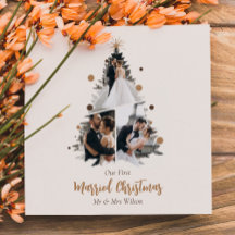 Minimalistisch unser erstes Verheiratetes Weihnach