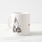 Minimalistisch unser erstes Verheiratetes Weihnach Kaffeetasse (Vorderseite Links)