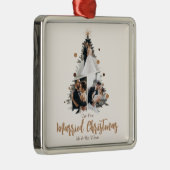 Minimalistisch unser erstes Verheiratetes Weihnach Ornament Aus Metall (Rechts)