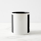 Minimalistisch Unterstreichen Schwarz-weiß Moderne Zweifarbige Tasse (Mittel)