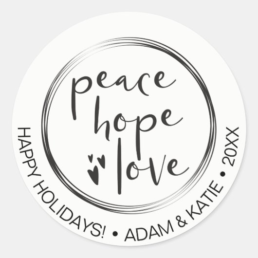 Minimalistisch ・ Urlaub ・ FRIEDENHÖFE LIEBE ・ CIRC Runder Aufkleber (Vorderseite)