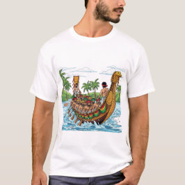Minimalistisch Vallam Kali | Modern Onam Boat Race T-Shirt