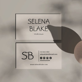 Minimalistisch Vanilla Boho | Trendy Retro Chic Visitenkarte