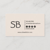 Minimalistisch Vanilla Boho | Trendy Retro Chic Visitenkarte (Rückseite)