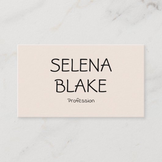 Minimalistisch Vanilla Boho | Trendy Retro Chic Visitenkarte (Vorderseite)