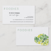 minimalistisch vegan visitenkarte (Vorne/Hinten)