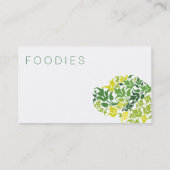 minimalistisch vegan visitenkarte (Rückseite)