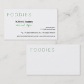 minimalistisch vegan visitenkarte (Vorne/Hinten)