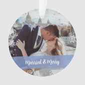 Minimalistisch Verheiratet & froh Unsere ersten We Ornament (Vorderseite)