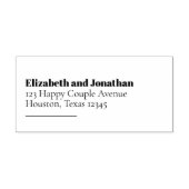 Minimalistisch Verlassen Alignment-Rücksendeadress Permastempel (Design)