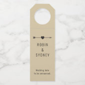 Minimalistisch | Verlobung Champagne | Flaschenanh Flaschenanhänger (Rückseite)