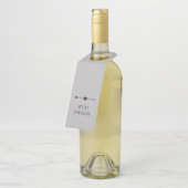 Minimalistisch | Verlobung Dove Gray | Flaschenanh Flaschenanhänger (Angewinkelt)