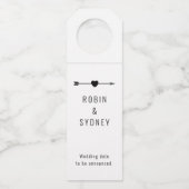 Minimalistisch | VERLOBUNG | Flaschenhanger Flaschenanhänger (Rückseite)