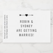 Minimalistisch | VERLOBUNG | Mini Sparkling Wine L Schaumweinetikett (Einzelnes Label)