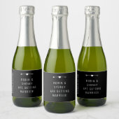 Minimalistisch | VERLOBUNG | Mini Sparkling Wine L Schaumweinetikett (Flaschen)
