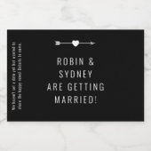 Minimalistisch | VERLOBUNG | Mini Sparkling Wine L Schaumweinetikett (Einzelnes Label)