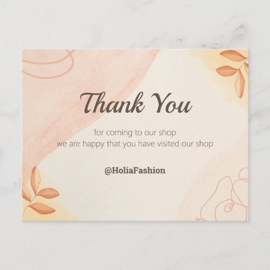 Minimalistisch Vielen Dank an die Postkarte (Vorderseite)