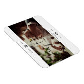 Minimalistisch vielen Dank Custom Foto Couple Wedd Magnet (Rechte Seite)