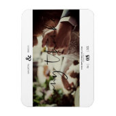 Minimalistisch vielen Dank Custom Foto Couple Wedd Magnet (Vertikal)