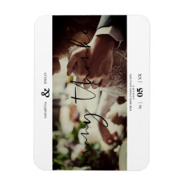 Minimalistisch vielen Dank Custom Foto Couple Wedd Magnet