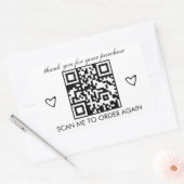 Minimalistisch Vielen Dank, dass Sie Boutique Busi Rechteckiger Aufkleber (Umschlag)