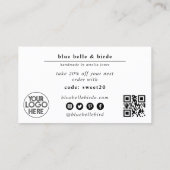 Minimalistisch Vielen Dank, dass Sie das Skript Gu Visitenkarte (Rückseite)