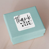 Minimalistisch vielen Dank für Ihr Bestellaufklebe Quadratischer Aufkleber