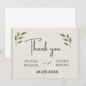 Minimalistisch Vielen Dank für Ihr Interesse Dankeskarte (Vorne/Hinten)