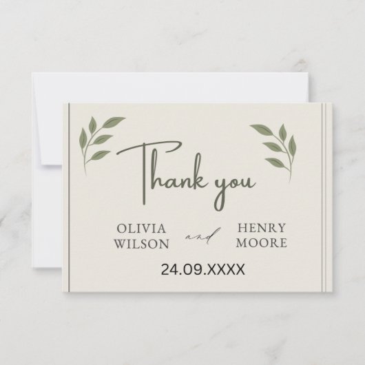 Minimalistisch Vielen Dank für Ihr Interesse Dankeskarte (Vorderseite)