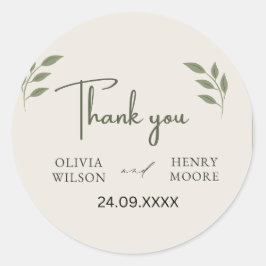 Minimalistisch Vielen Dank für Ihr Interesse Runder Aufkleber