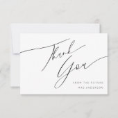 Minimalistisch Vielen Dank für Ihr Schwarz-Weiß-Br Dankeskarte (Vorderseite)