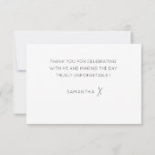 Minimalistisch Vielen Dank für Ihr Schwarz-Weiß-Br Dankeskarte (Rückseite)